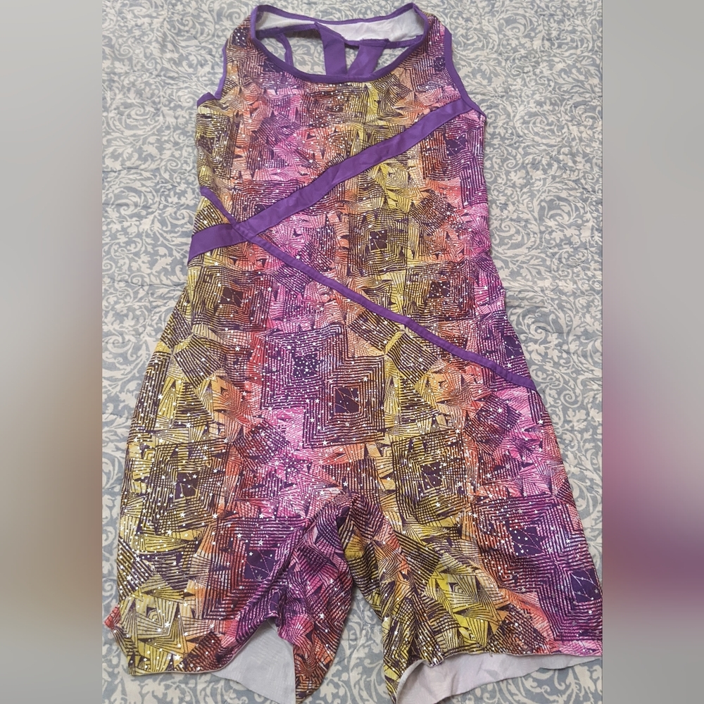 Girls Size 14/16 Danskin Now Sparkly Looking Stretchy Romper